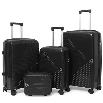 Ultra Lightweight PP Suitcase Set with Combination Lock and Zipper - 7
