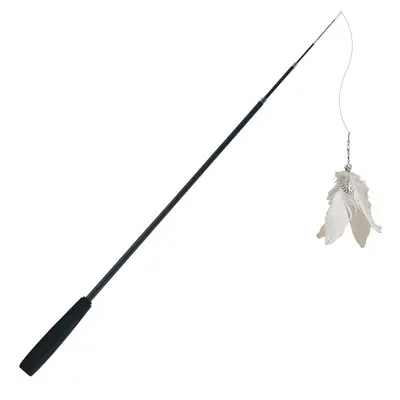 1.8cm Retractable Cat Teaser Wand with Feather Fish and Mouse Toys - 6