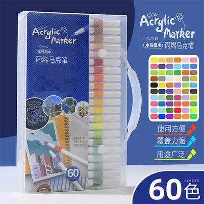 Acrylic marker pens water-based 60-color children's painting set - 10