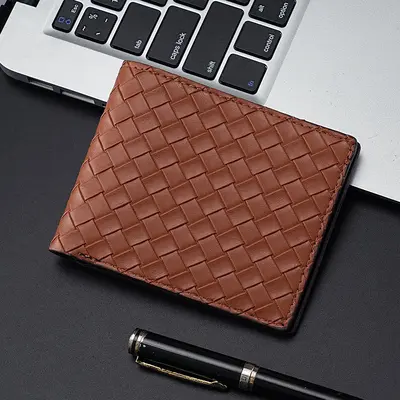 Herrenbrieftasche mit gewebtem Muster, multifunktional, für Business und Freizeit - 9