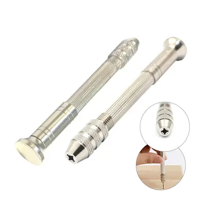 0,3-3,2 mm küçük yuvarlak başlı el burgusu, saat ve cep telefonu tamiri için dört başlı çelik matkap, DIY küçük el matkabı