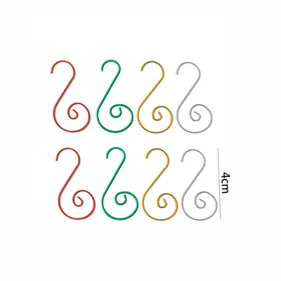 Christmas Hooks, Colorful S-Hooks and Metal Flower Hooks - 7