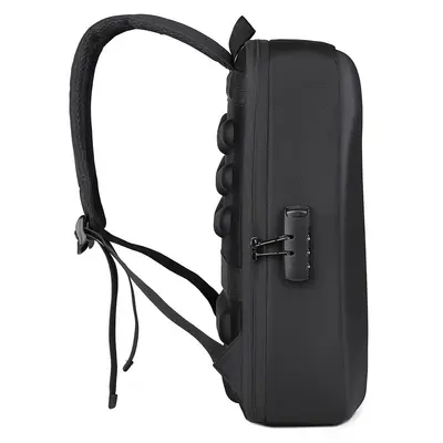 Hard Shell Business Backpack for Men, Waterproof, Combination Lock, Laptop Compartment - 4