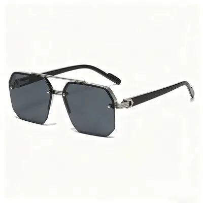 Unisex-Sonnenbrille mit polygonalem Rahmen, UV-Schutz - 7