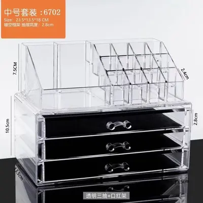 Acryl-Kosmetik-Aufbewahrungsbox mit Schublade Schreibtisch-Organizer - 10