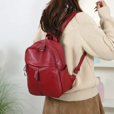 Koreanischer Doppelschultergurt Rucksack für Damen 2025 Neue Herbst- und Winterkollektion große Kapazität trendige Pendel- und Straßenrucksack modisch - 5