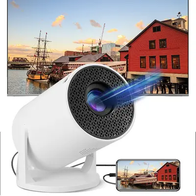 Tragbarer Mini-Beamer HY300 mit M5-Frequenzabstimmung, 1080p HD, kabellos und kabelgebunden, Smartphoneprojektion, direkt vom Hersteller