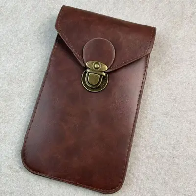Best-selling Men's Vertical Casual Phone Pouch Belt Bag Slim Mini Multifunctional Sports Crossbody Bag Wholesale