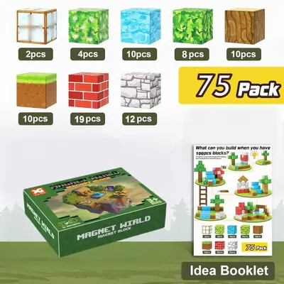 Minecraft-Magnetbausteine-Set, magnetische Bausteine - 12