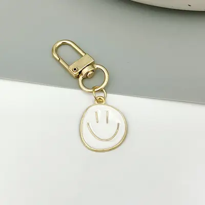 Rainbow Metal Smiley Face Keychain, First Day of School Gift - 13