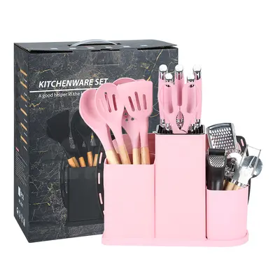 20-Piece Kitchen Knife Set with Silicone Tools - 12
