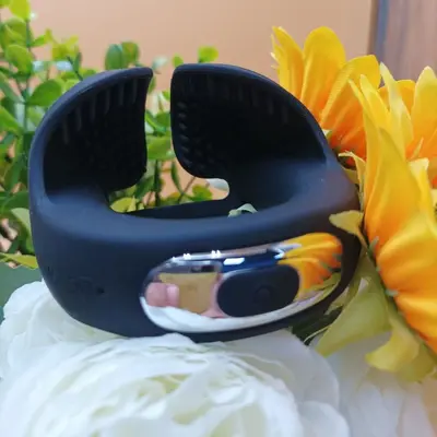 Rechargeable Silicone Remote-Controlled Vibrating Penis Ring, Male Delay Device