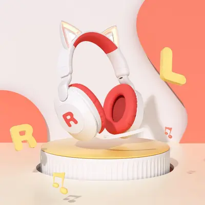 Grenzüberschreitender beliebter Katzenohren Over-Ear Bluetooth kabelloses Kopfhörer, hohe Qualität, niedlich und lange Akkulaufzeit - 7