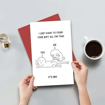 Funny Birthday Greeting Card with Envelope, Name Customisable