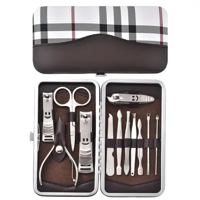Set aus 12 Edelstahl-Nagelscheren, komplettes Maniküre- und Pediküre-Werkzeugset, Beauty-Set mit Nagelscheren und Nagelschereset - 10
