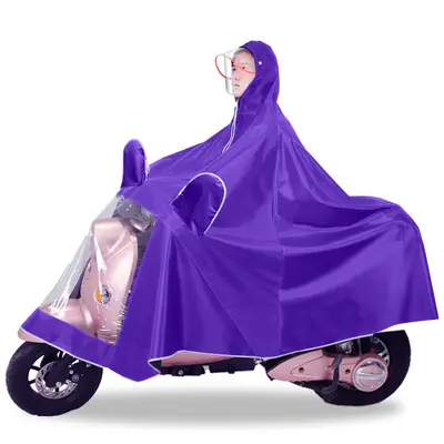 Electric vehicle raincoat, motorcycle rain cape, thickened bicycle battery car windshield, adult waterproof single and double poncho - 9