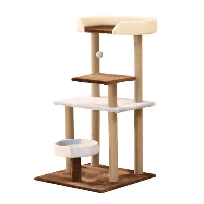Compact Cat Tree with Scratching Posts, Small Footprint for Large Cats - 10