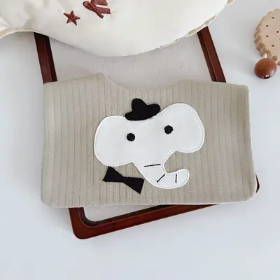 Pamuklu bebek mama önlüğü, suya dayanıklı, Bambi desenli