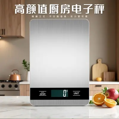 Neue Edelstahl-Küchenwaage 15kg aufladbar kleine elektronische Waage ab 1g Lebensmittel Lebensmittelwaage Backwaage Gramm Tischwaage