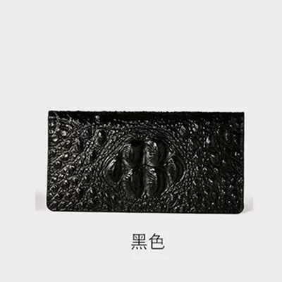 Crocodile Pattern Men's Long Zip Wallet, Large Capacity, Multi-Card Slots - 6