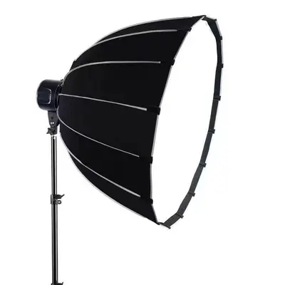 90 cm derin parabolik softbox, Bowens bağlantılı, canlı yayın dolgu ışığı için ızgara ağlı derin parabolik yumuşak difüzör.