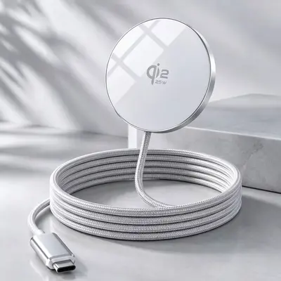 Aluminum Alloy MagSafe Wireless Charger for Apple 12-17 Pro, 3-in-1 Stand, i12 - 9