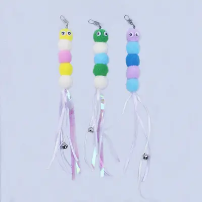 Cat Teaser Wand Replacement Heads with Butterfly, Caterpillar and Mouse - 3