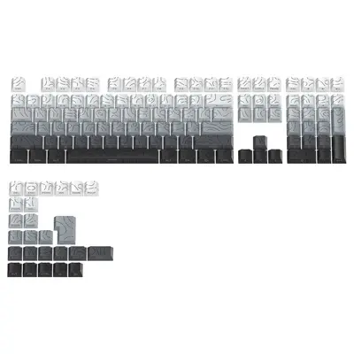 Contour 4.0 yarı saydam klavye tuş başı yan kazınmış orijinal yükseklik degrade klavye tuş başı PBT malzeme özelleştirilmiş DIY klavye tuş başı - 6