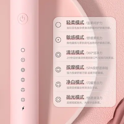 跨境电动牙刷家用成人儿童牙刷便携情侣牙刷充电款牙刷套装软毛刷