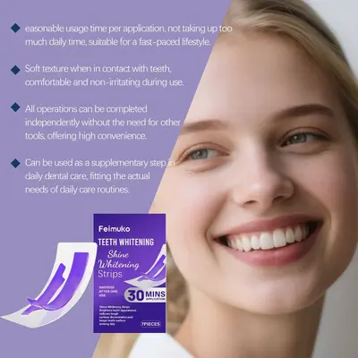 Feimuko Purple Tooth Stickers Cross-Border Exclusive Teeth Whitening Cleaning Tooth Stain Removal, Minimum Order 3 Pieces, Direct Factory Supply - 5