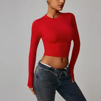 Women's Quick-Dry Long Sleeve Compression Sports Top for Yoga and Pilates - 10