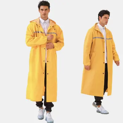 Raincoat for Electric Scooters Long Style Women's Single-Person Fashion One-Piece Raincoat Thickened Waterproof Burst Rain Poncho Oversized Electric Scooter Raincoat - 12
