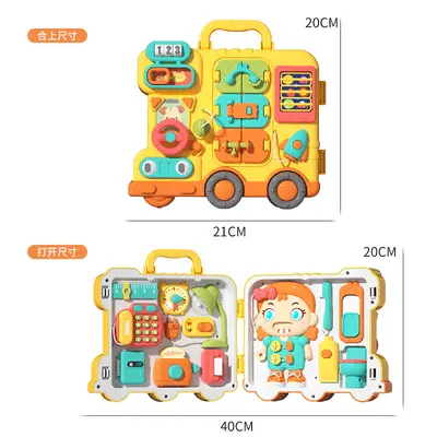 Multifunctional Busy Board Motorhome Baby Early Education Unlocking Toy Car - 6