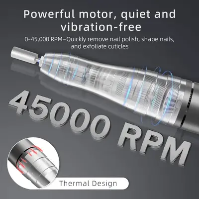 Tırnak Çıkarma Makinesi Profesyonel Elektrikli Tırnak Törpüsü Makyöz Araçları 45000 RPM Yeni Model Ölü Deri Temizleme