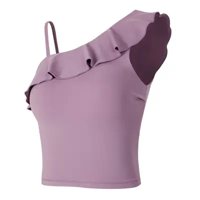 Women's Pilates Yoga Top with Ruffle Edge, Sexy Fitness Wear - 6