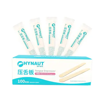 Disposable Medical Tongue Depressor, Bamboo Wood, for Children, Individually Packed