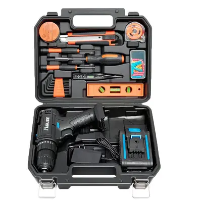 Lithium Battery Cordless Drill Set with Combination Tool Kit and Electric Screwdriver