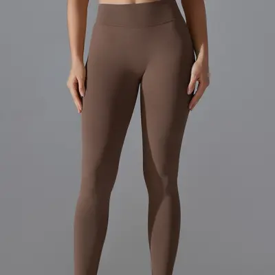 Seamless V-Back Peach Hip Training Leggings for Running - 4