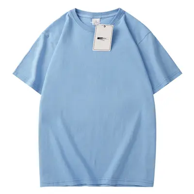 220g schweres Oversize-Kurzarm-T-Shirt mit Schulterfall, Logodruck