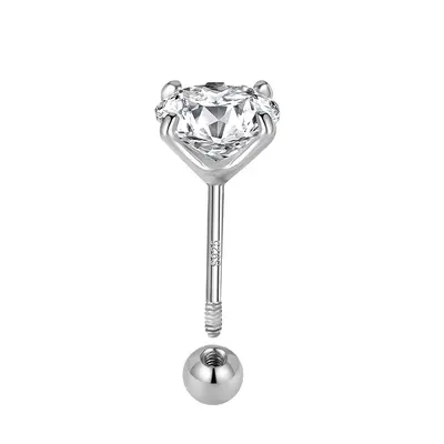 S925 silver moissanite earrings, screw back