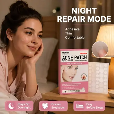 HORSE Invisible Hydrocolloid Pimple Patch, Pus-Absorbing, Repairs Acne Marks and Scars