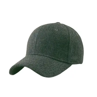 Cross-Border Korean Style Wool Baseball Cap with Large Head Circumference Custom Embroidered Logo Women's Sun Protection Visor Hat Men