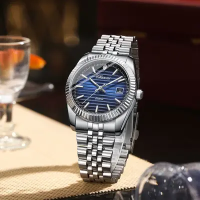 Chenxi Herrenuhr, modische Business-Quarzuhr mit Datum, nachleuchtend, wasserdicht
