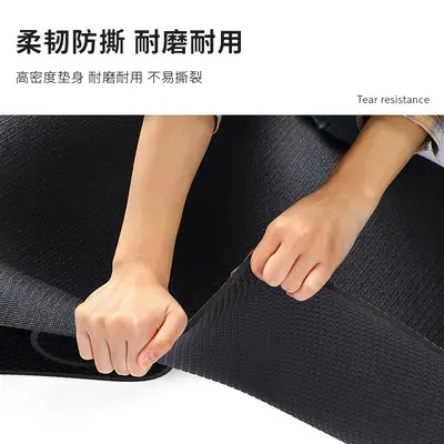 Black Matte High-Density PVC Yoga Mat, Non-Slip, 6mm Thick - 3