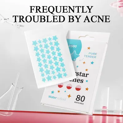 Superstar star acne patches 80 pieces hydrocolloid portable
