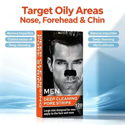 Deep Cleaning Pore Strips跨境男士去黑头鼻贴深层清洁源头厂家