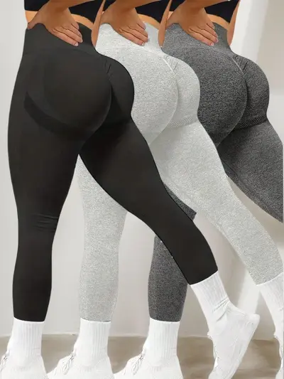 High-waist elastic yoga leggings, butt lift
