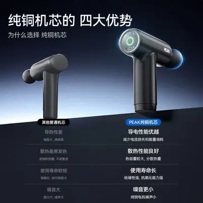 匹克迷你筋膜枪大推力按摩器肌肉燃脂颈膜全身放松电动专业颈膜抢 - 3
