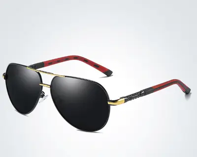 Men's Polarized Toad-Style Sunglasses with Spring Hinges, Model 8725 - 12