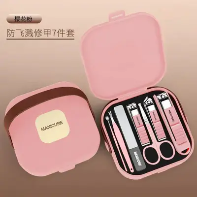 Nail clipper set with anti-splash, angled cut, boxed - 10